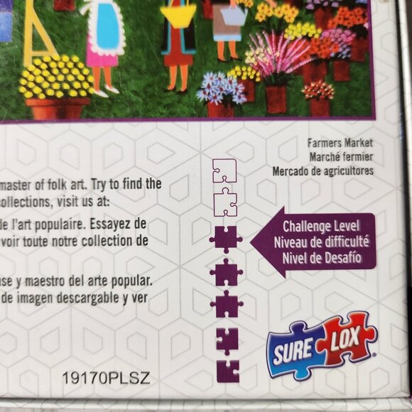 Sure-Lox Art Hometown Collection Farmers Market 1500 Pc Jigsaw Puzzle Surelox - Picture 4 of 6